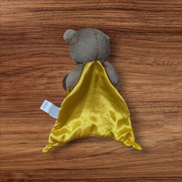 Baby Starters Plush Bear Lovey Football  Star Print Satin Back knotted Rattle - Picture 3 of 7